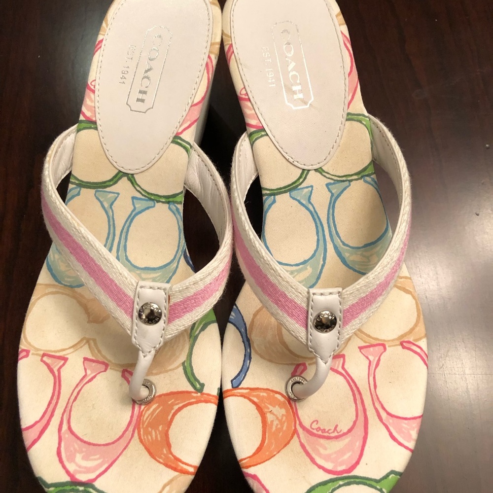Coach sandals with wedge